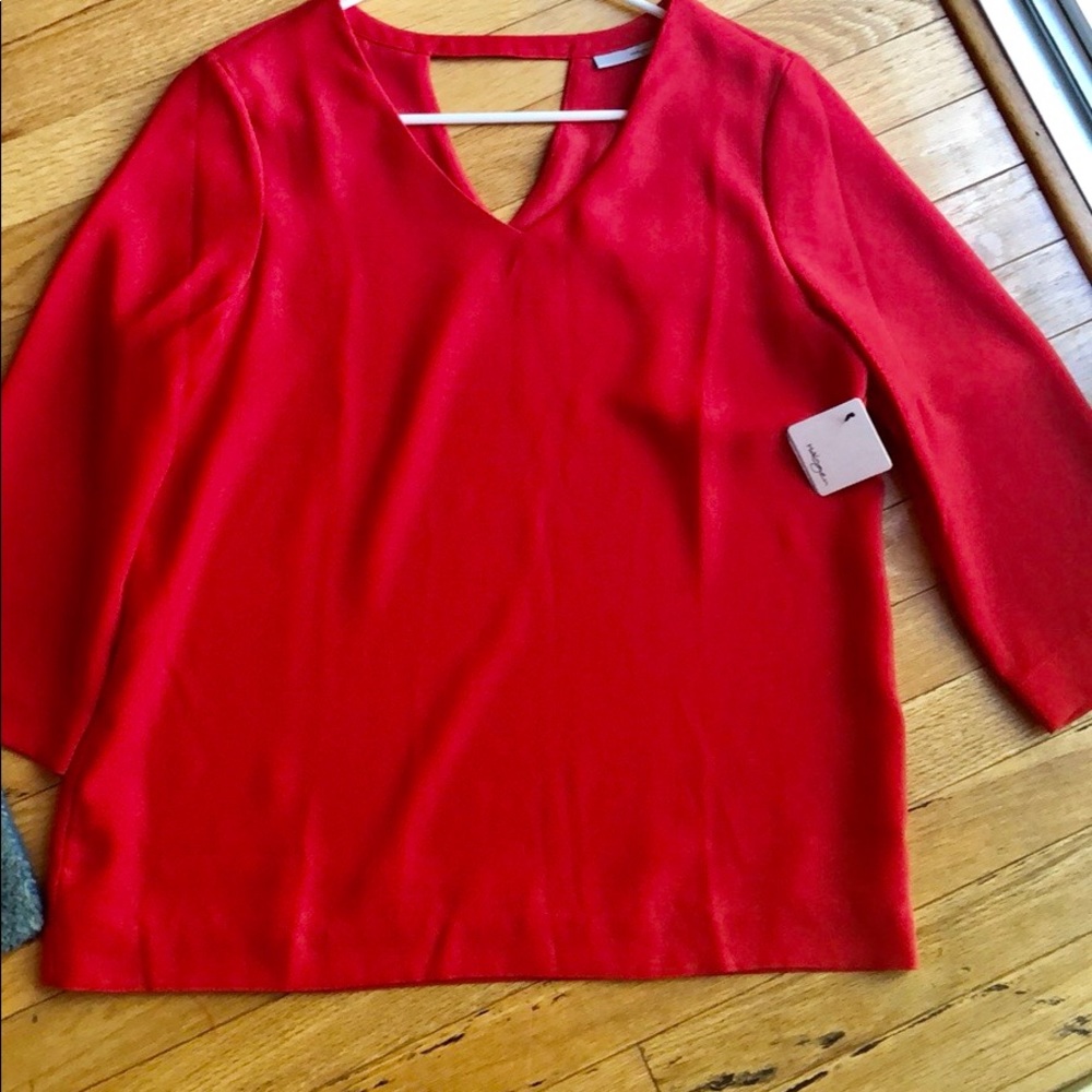 [NWT] Halogen keyhole Blouse
